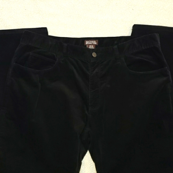 Black corduroy pants by Michael Kors . - Picture 2 of 7